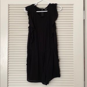 Loft black ruffle romper